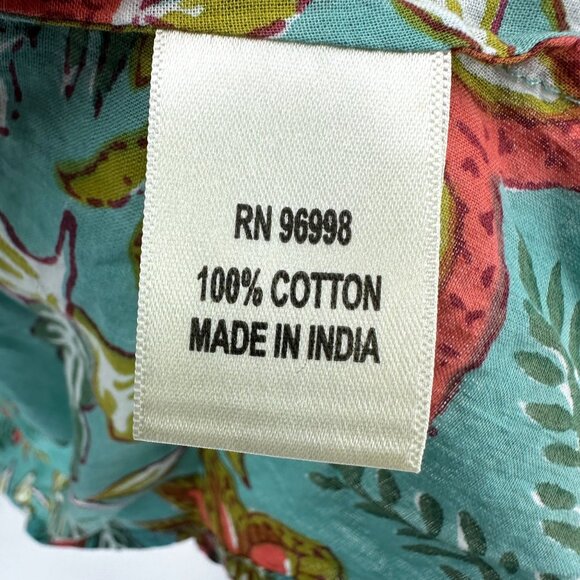 Exclusively for Signals Top Womens 3/4 Sleeve Floral Asymmetric Hem Multicolor M - Picture 9 of 10